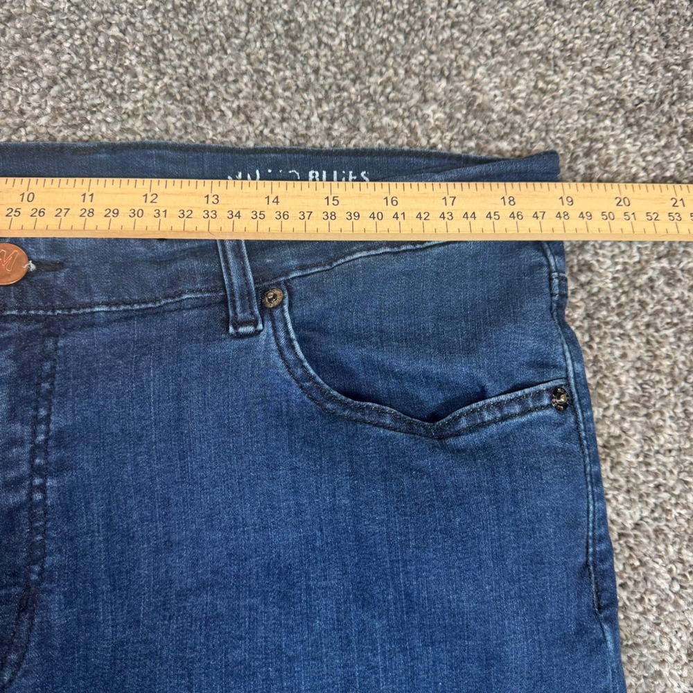 Mugsy Studio Blues Mens Slim Straight Dark Wash Stretch Jeans 40x30 FLX3NSB - Picture 6 of 10